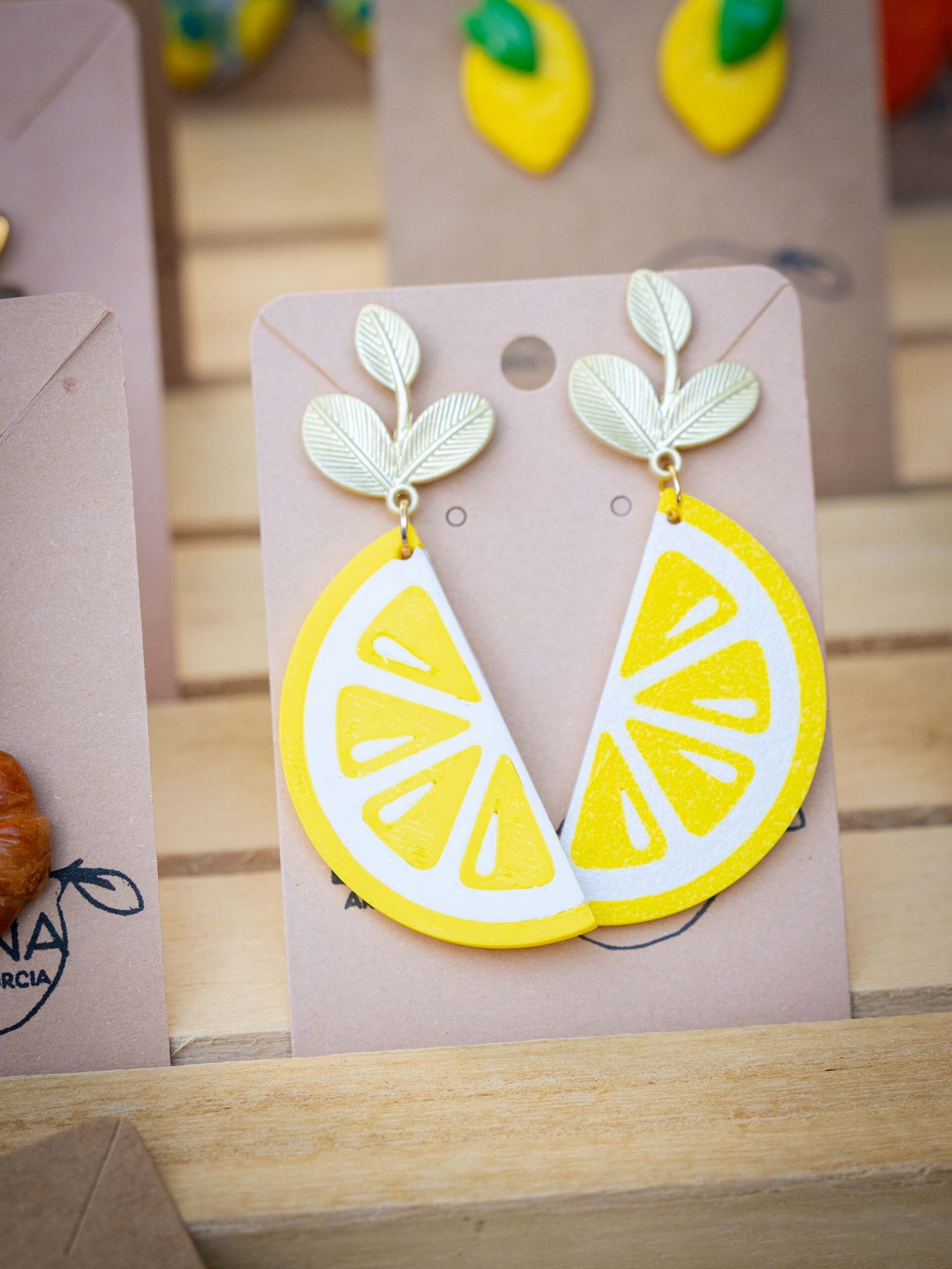 Pendientes Limón 3D – Edición Colaboración - Imagen 2