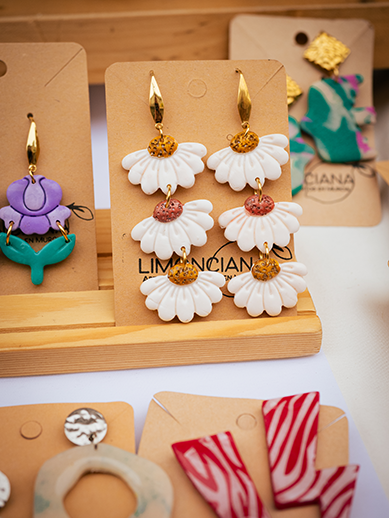 Pendientes Margaritas Blancas