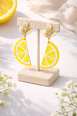 Pendientes Limón 3D – Edición Colaboración