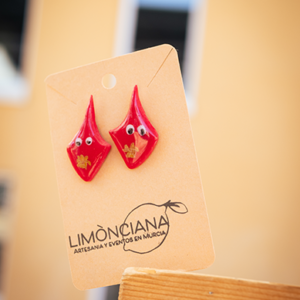 Pendientes de capirotes nazareno 'Los Coloraos' 4 cm